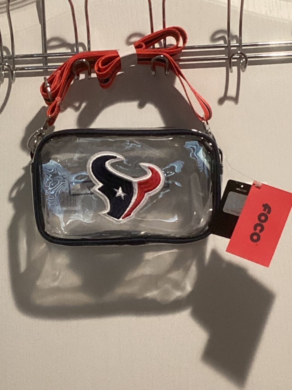 NWT Houston Texans Clear Stadium/Arena/Messenger/Crossbody Bag